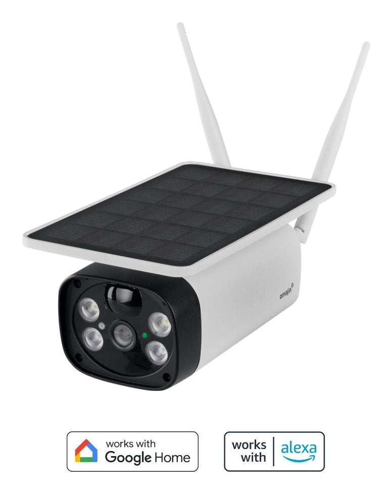 Cámara De Seguridad Inalámbrica Omajin Osc-01-Eu Solar Blanco, Negro