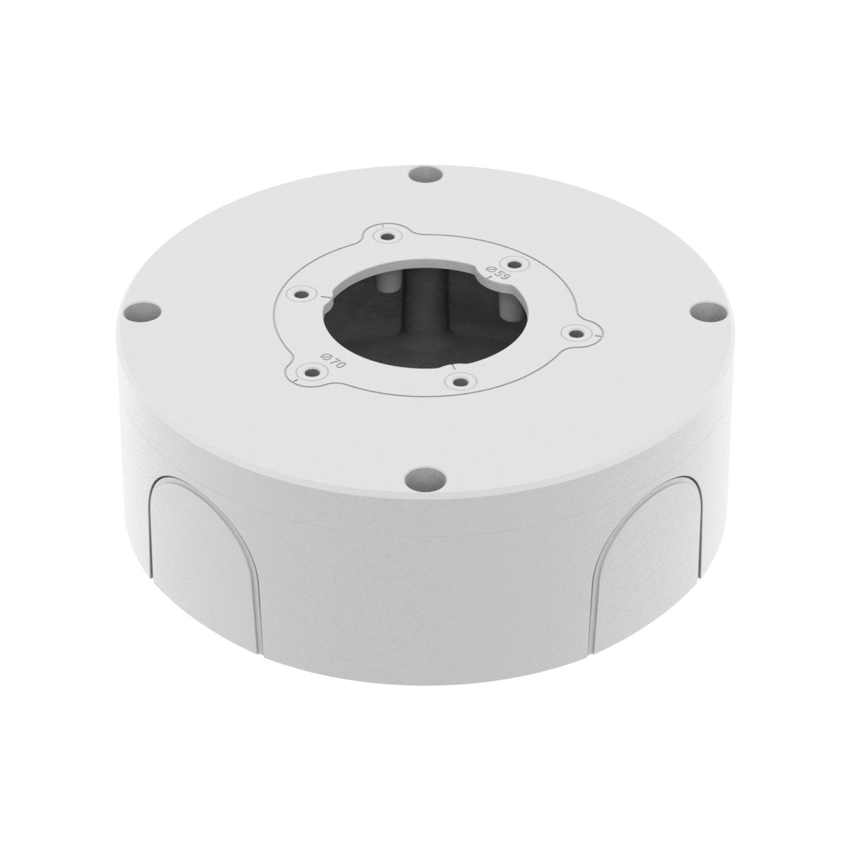 Back Box, Almunum, White,  Weight 390g
