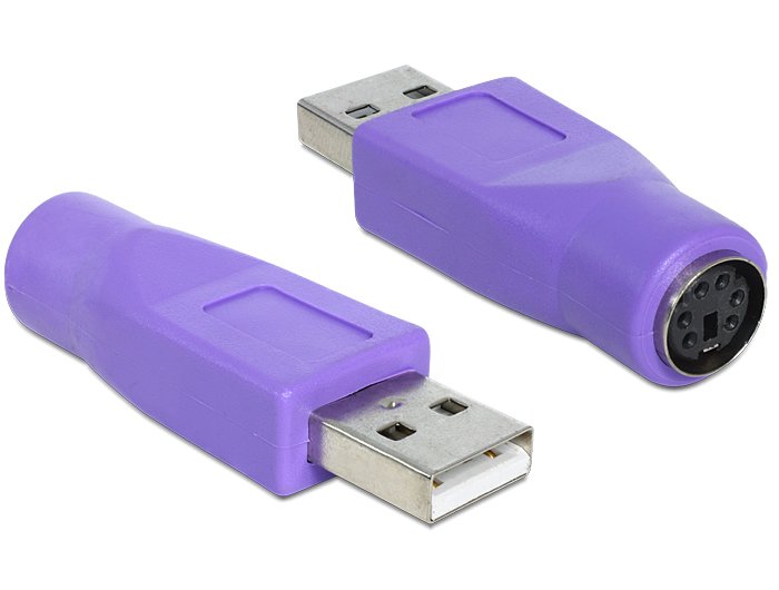 EAN 4043619654611 - DeLOCK 65461 cambiador de género para cable USB-A PS/2 Violeta imagen 1