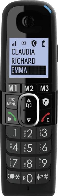 Amplicomms Bigtel 1582 Negro Grosmamentelefon