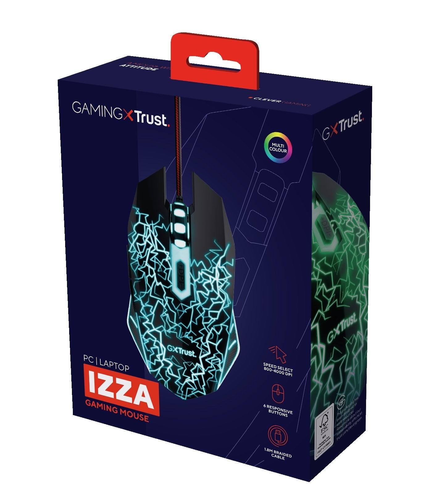 Ratón Gaming Trust Gaming Gxt 105x Izza Hasta 4000 Dpi