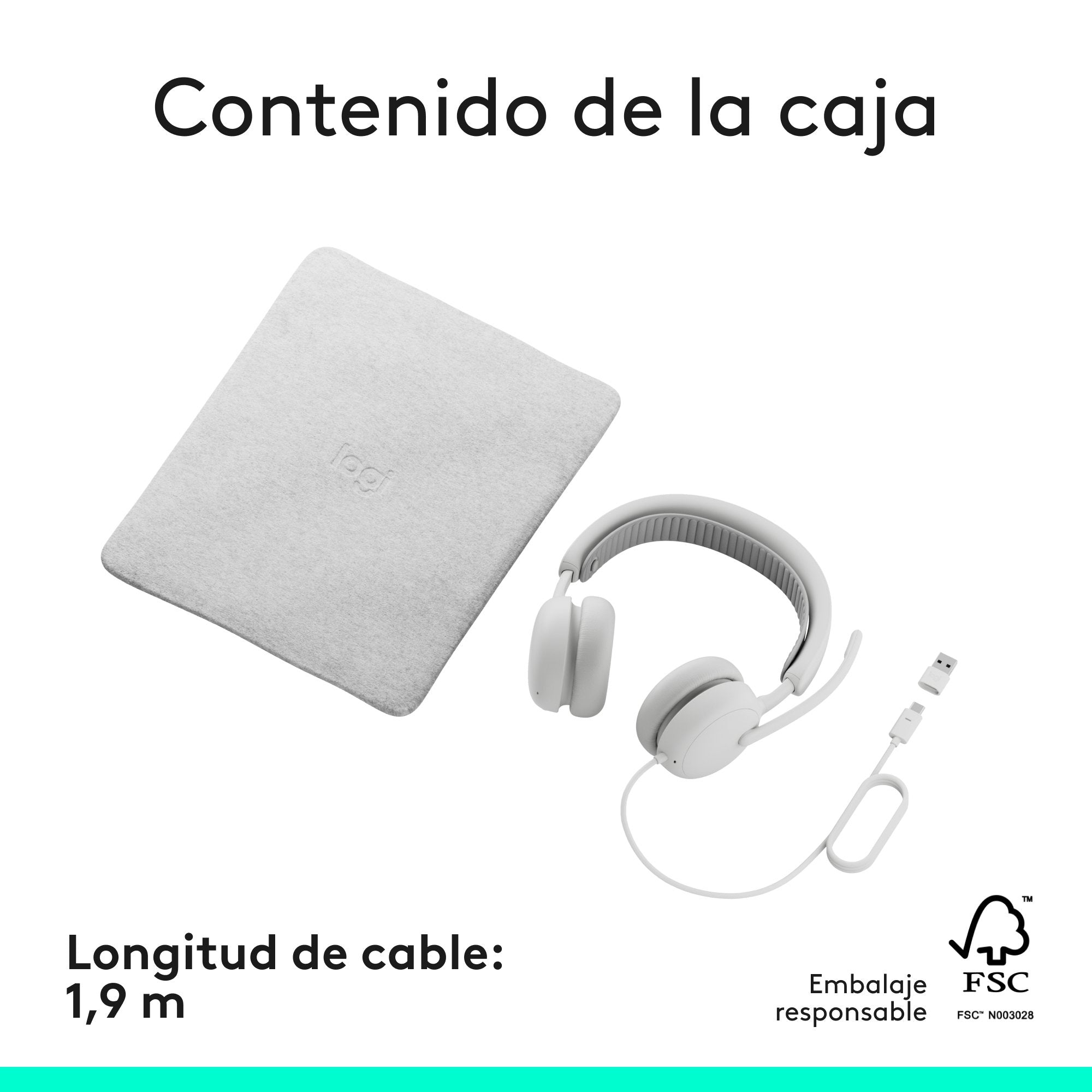 Logitech Zone Wired 2 Headset, Wei