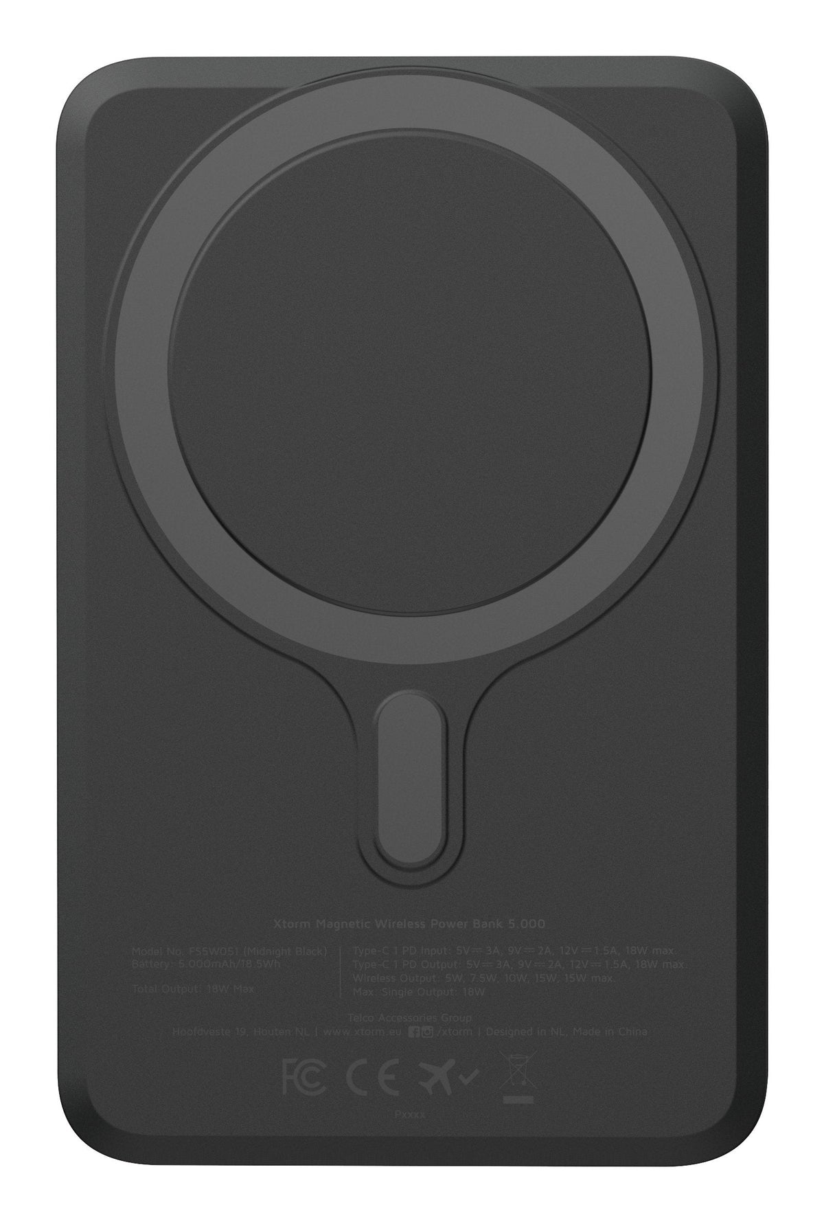 Xtorm Fs5 Fs5w051 - Inductiva Power Bank - Magnético - Li-Pol - 5000 Mah - 18.5 Wh - 18 Watt - Pd (Usb-C)