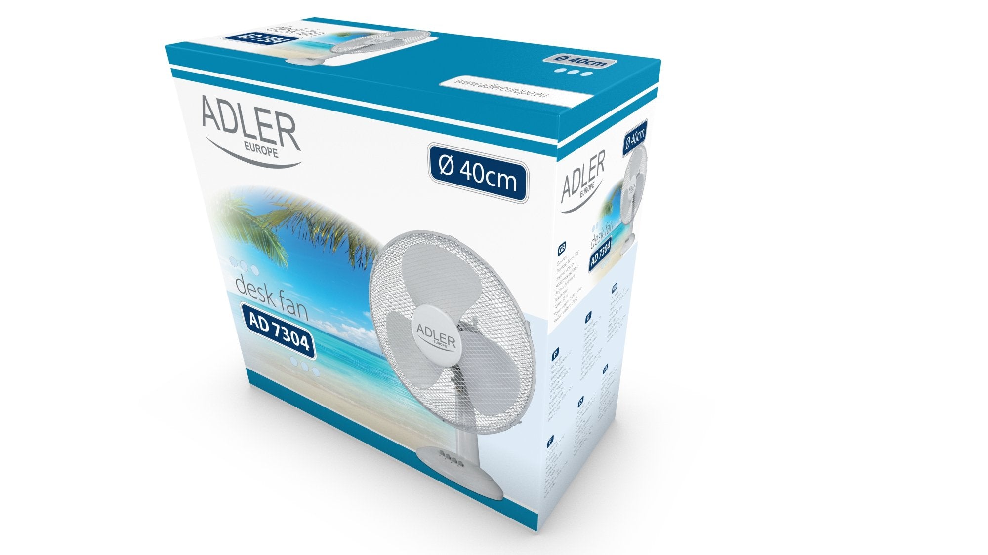 Ventilador De Sobremesa Adler Ad 7304 Blanco