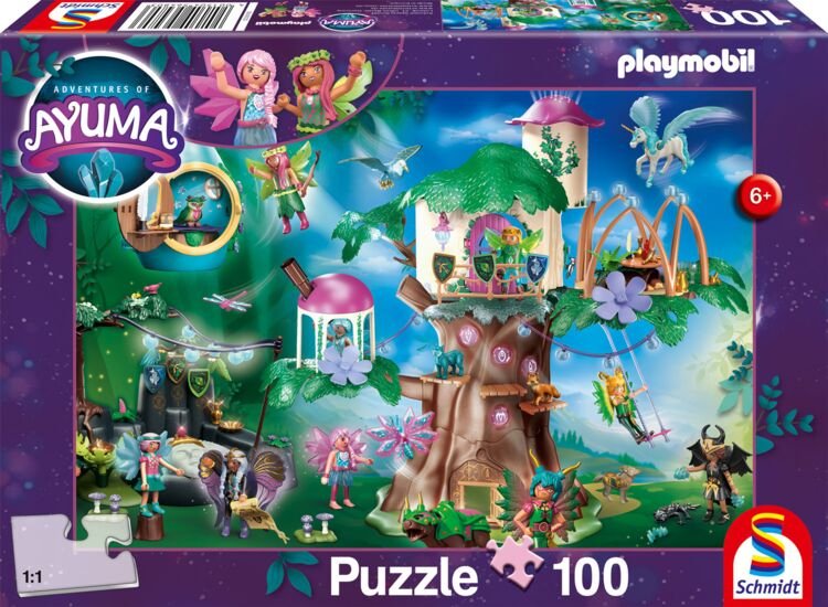Schmidt Games Playmobil: Ayuma - The Magical Fairy Forest, Puzzle 100 Parts 56480