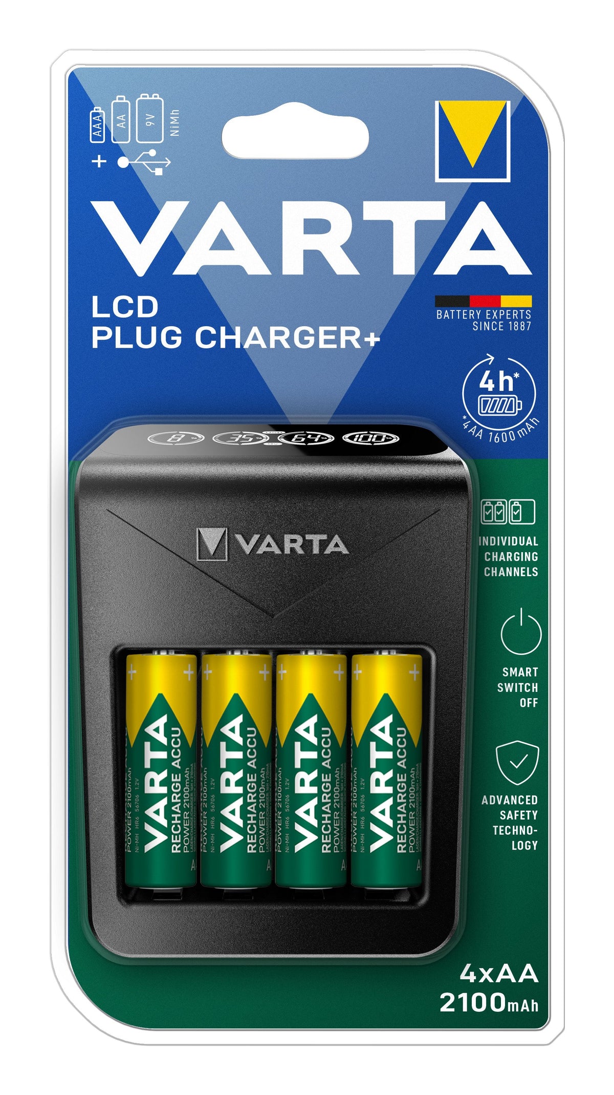 EAN 4008496988303 - Varta 57687 cargador de batería Pilas de uso doméstico Corriente alterna imagen 4