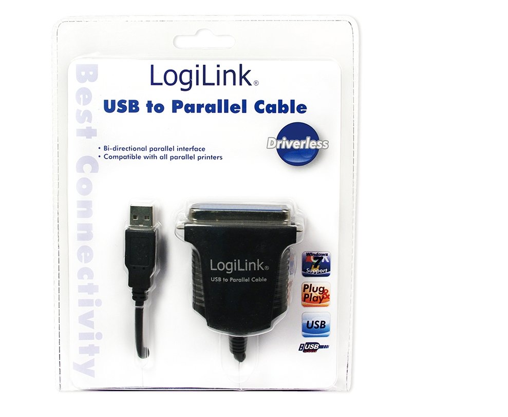 EAN 4052792005745 - LogiLink AU0003C cable paralelo Negro 1,5 m imagen 2