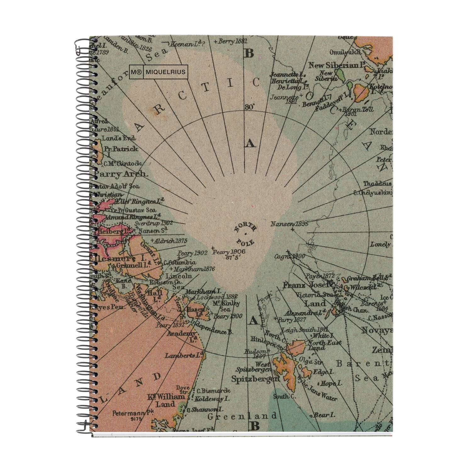 Miquelrius Notizblock Weltkarten Design Recycle A4 80 Blatt (Speditionsversand)