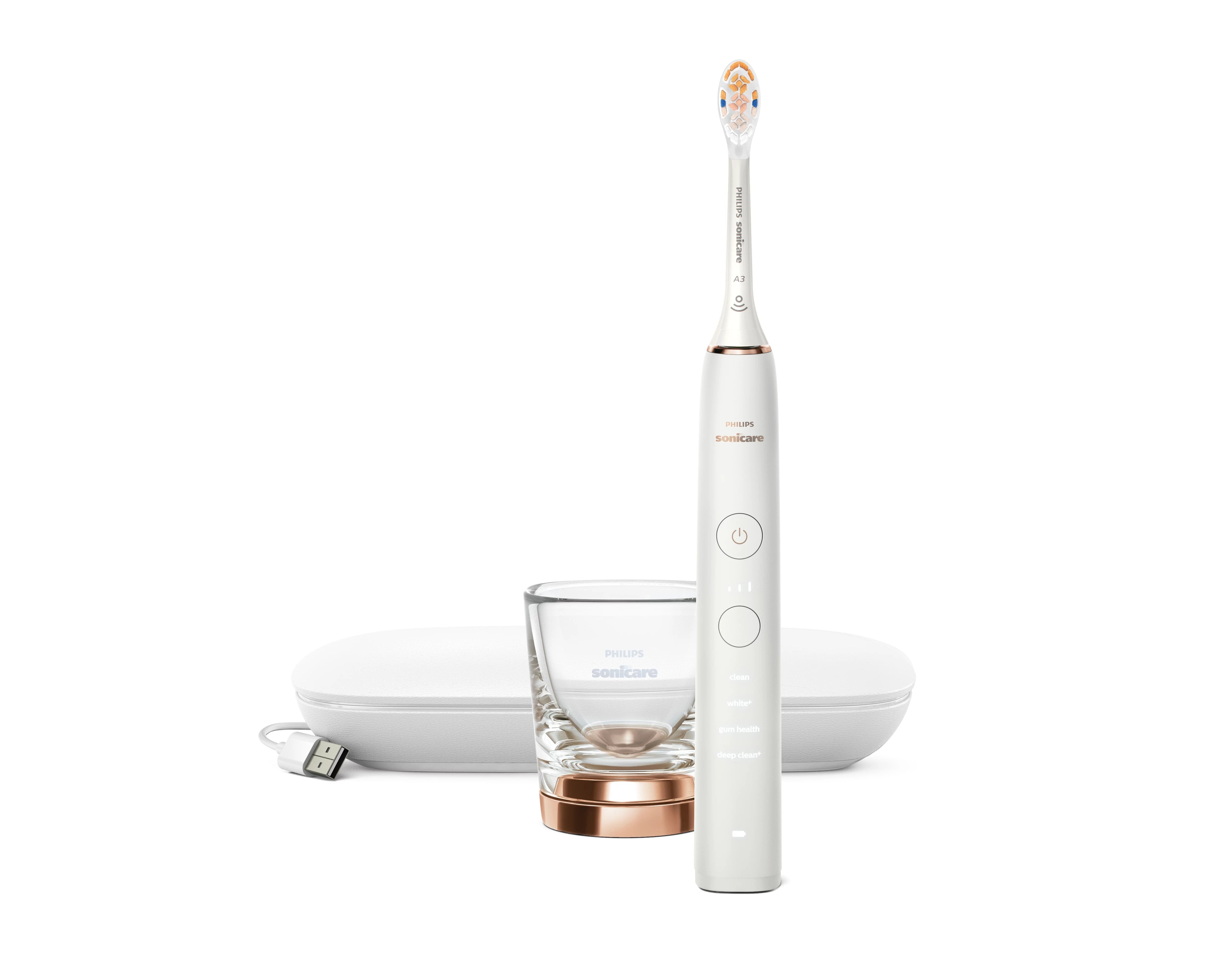 EAN 8720689023214 - Philips HX9911/23 cepillo eléctrico para dientes Adulto Cepillo dental sónico Oro rosa, Blanco imagen 1