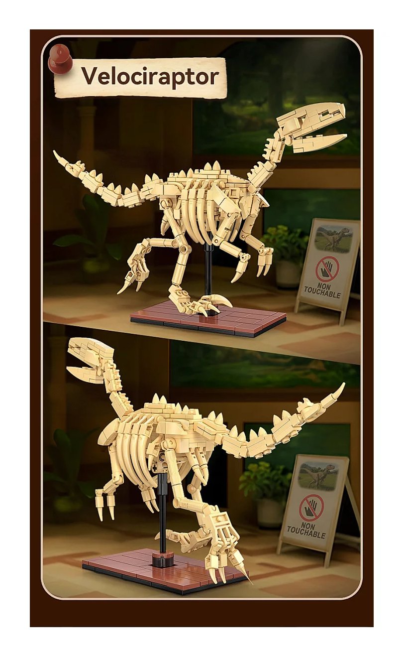 Jamara Cada Dinosaurier Fossil Velociraptor Bricks 8+