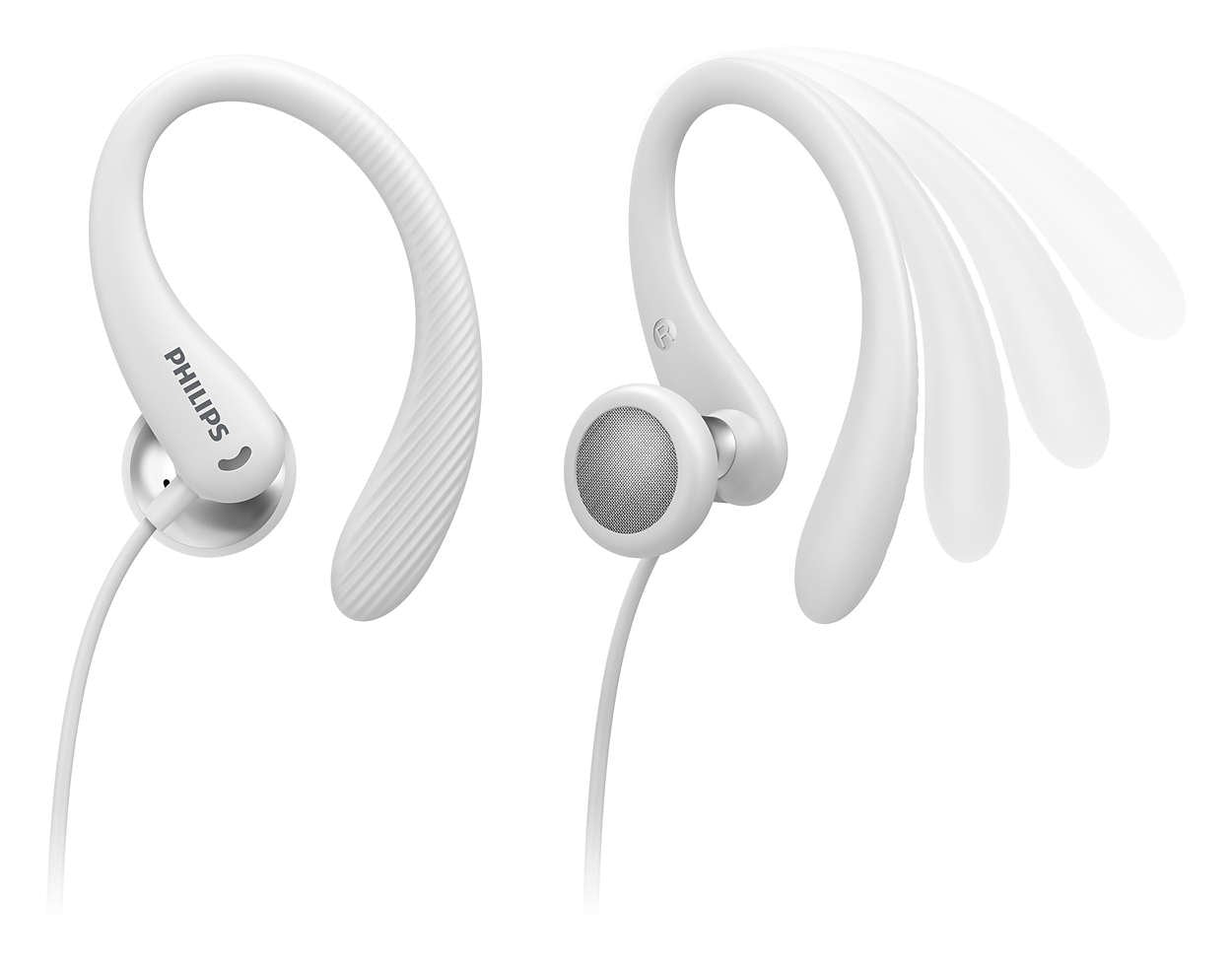 EAN 4895229110458 - Philips TAA1105WT/00 auricular y casco Auriculares Alámbrico gancho de oreja, Dentro de oído Deportes Bla imagen 3