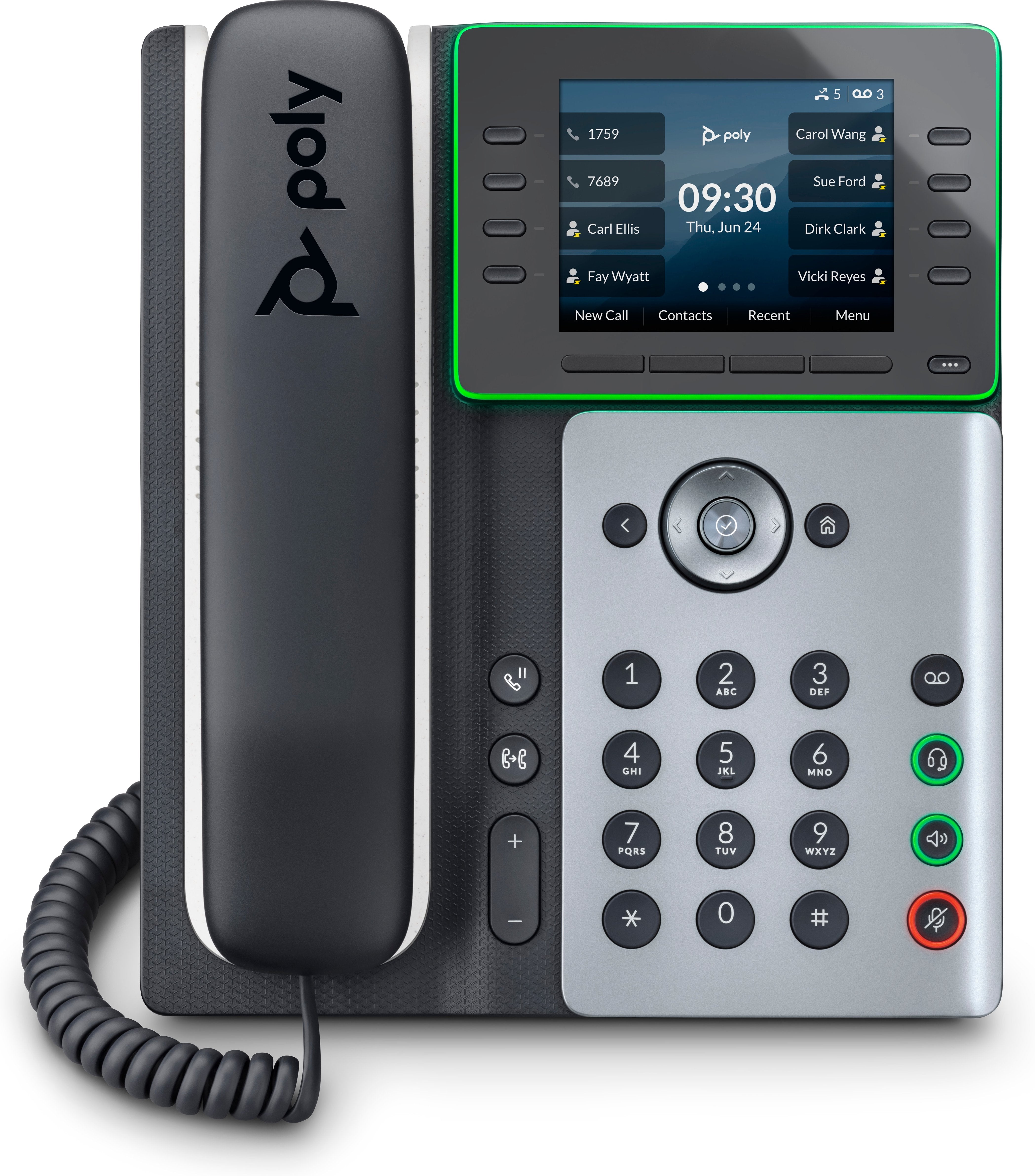 Teléfono Poly Edge E320 Ip Negro, Plata 8 Líneas