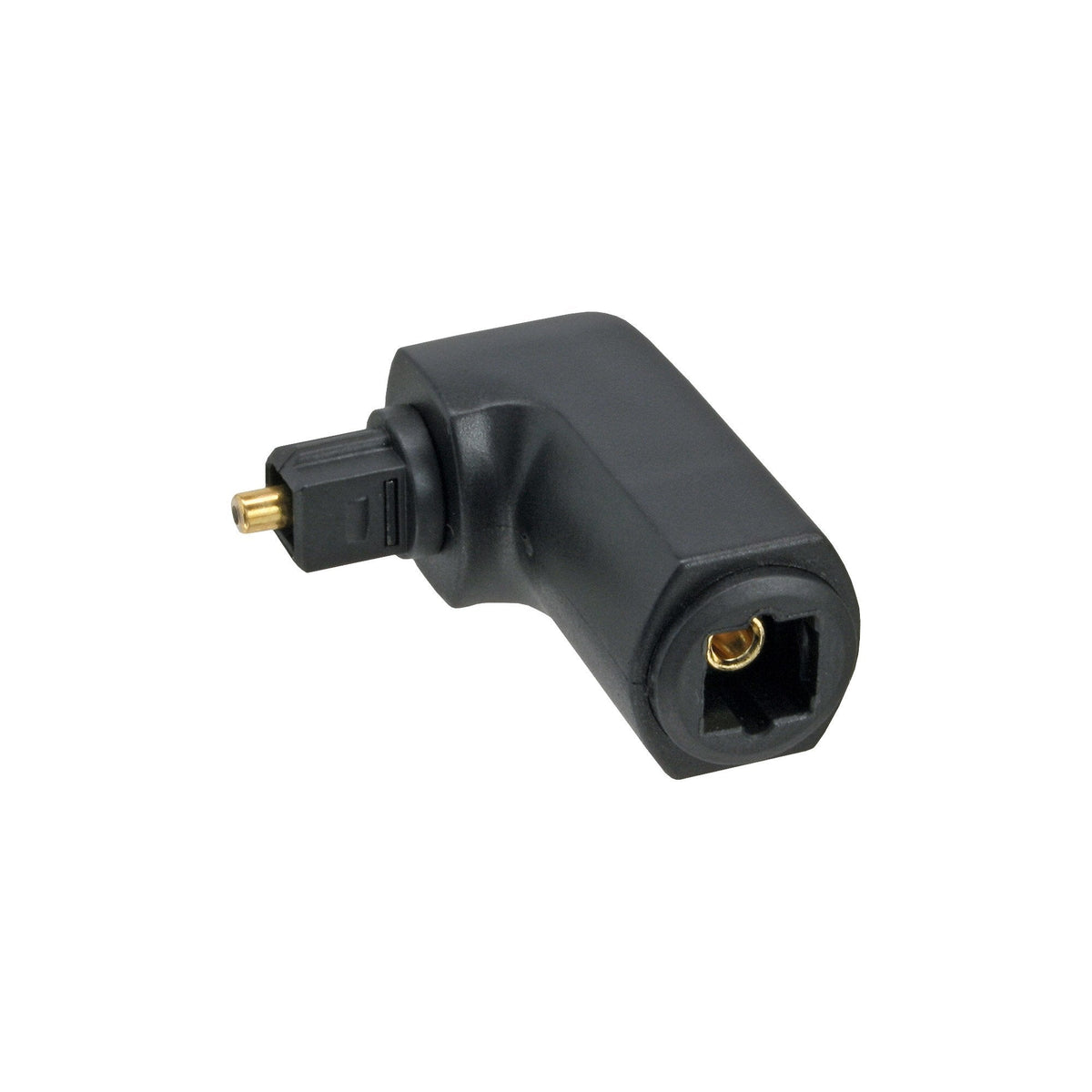 Adaptador De Audio Óptico Inline Toslink Macho A Hembra En Ángulo De 90°