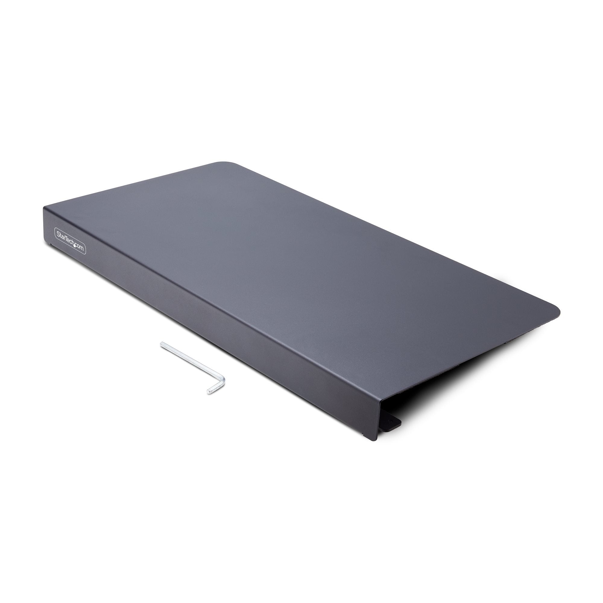 Startech.Com Superficie Manga De Acero Para La Esquina De Una Mesa O Escritorio De Esquina - 12,7-38,1mm De Grosor - Bandeja Extensora De Esquina De Escritorio O Mesa En L Para Teclado