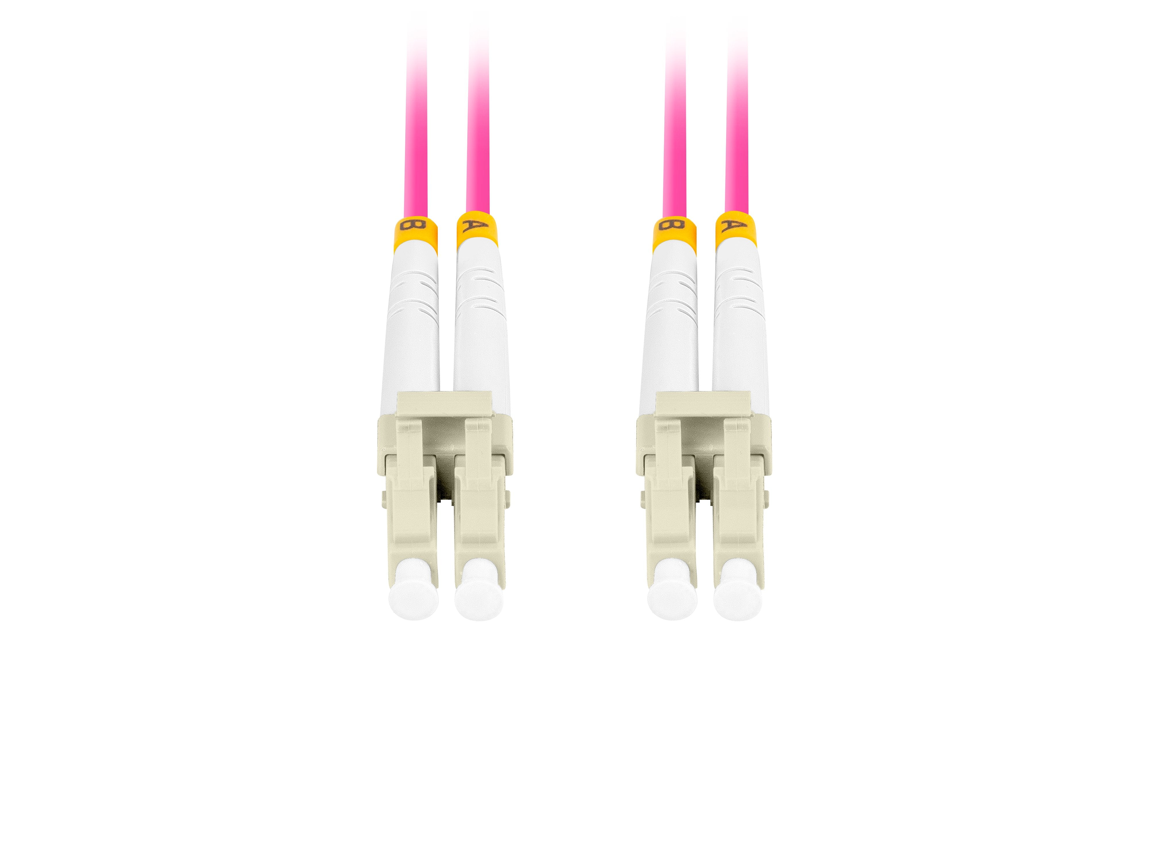 Cable Fibra Óptica 2m Lanberg Multi Lc/Upc-Lc/Upc Duplex Om4 50/125 Lszh Violeta