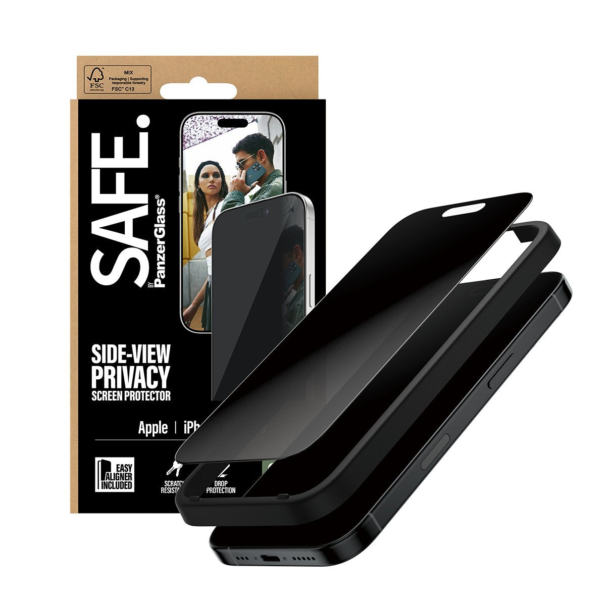 EAN 5715685028038 - PanzerGlass SAFE. by ® Privacy Screen Protector iPhone 17 | iPhone 16 Pro | Ultra-Wide Fit w. EasyAligner imagen 6