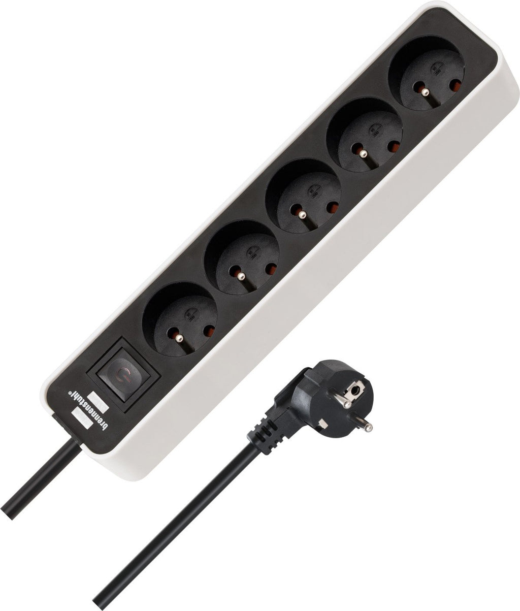 EAN 4007123684014 - Brennenstuhl 1153254520 base múltiple 5 m 5 salidas AC Interior Negro, Blanco imagen 1
