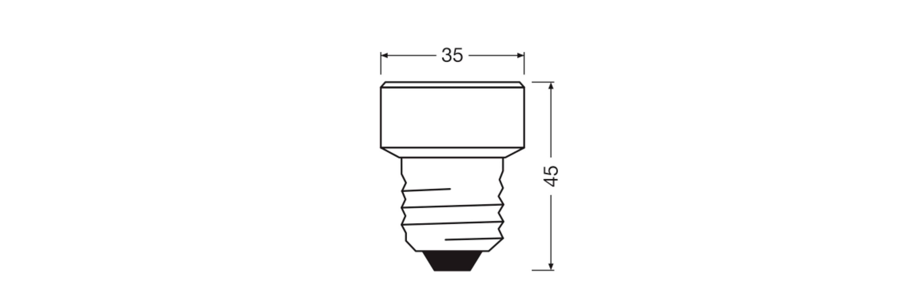 Osram Led Star Flat Flat Frosted 28 Non-Dim 3,5w 827 E27