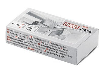 Novus 24/6 Din Caja De 1000 Grapas 24/6 Galvanizadas