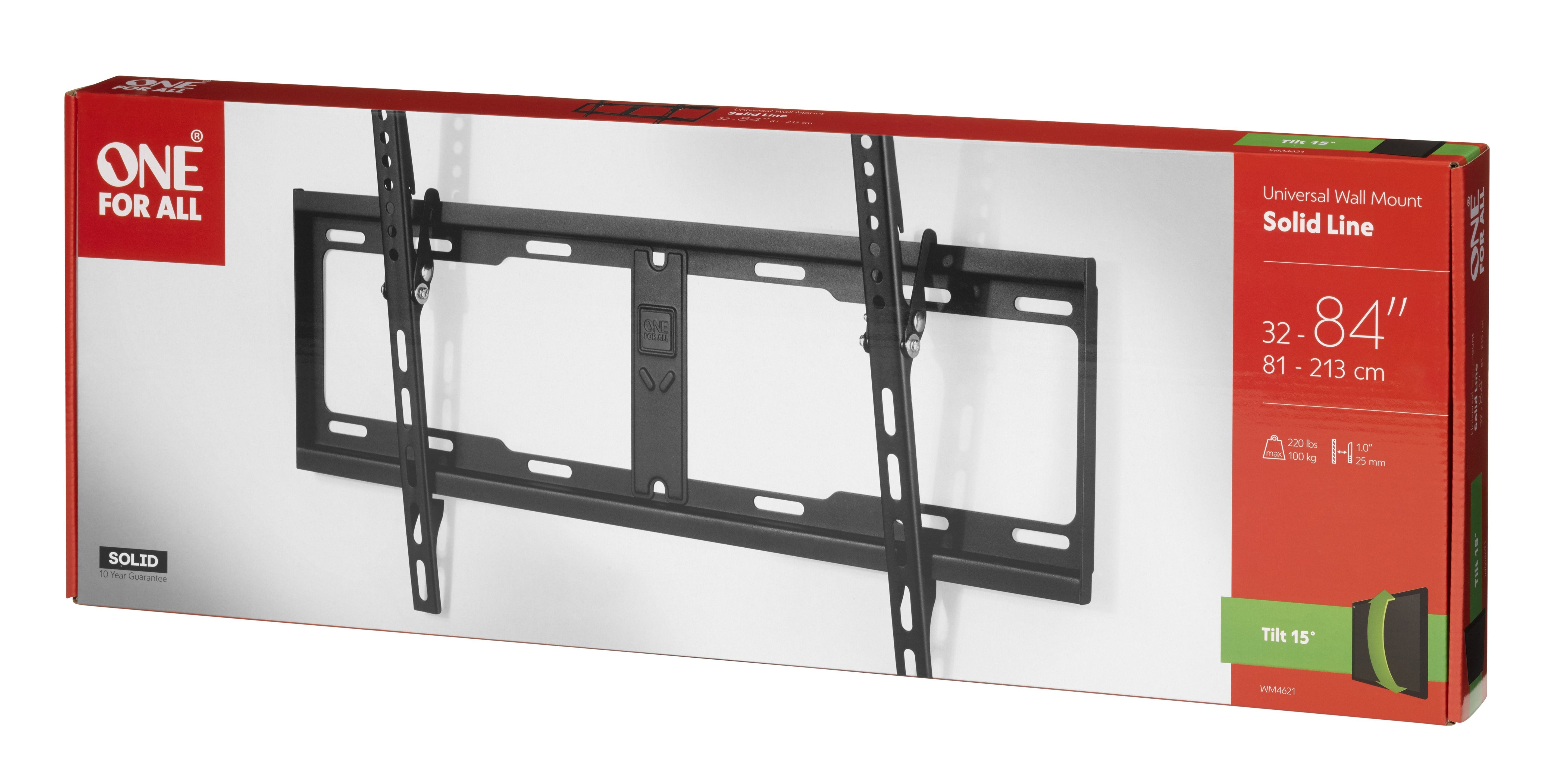 One For All Wm 4621 Soporte De Pared Para Pantalla Plana 2,13 M (84") Negro