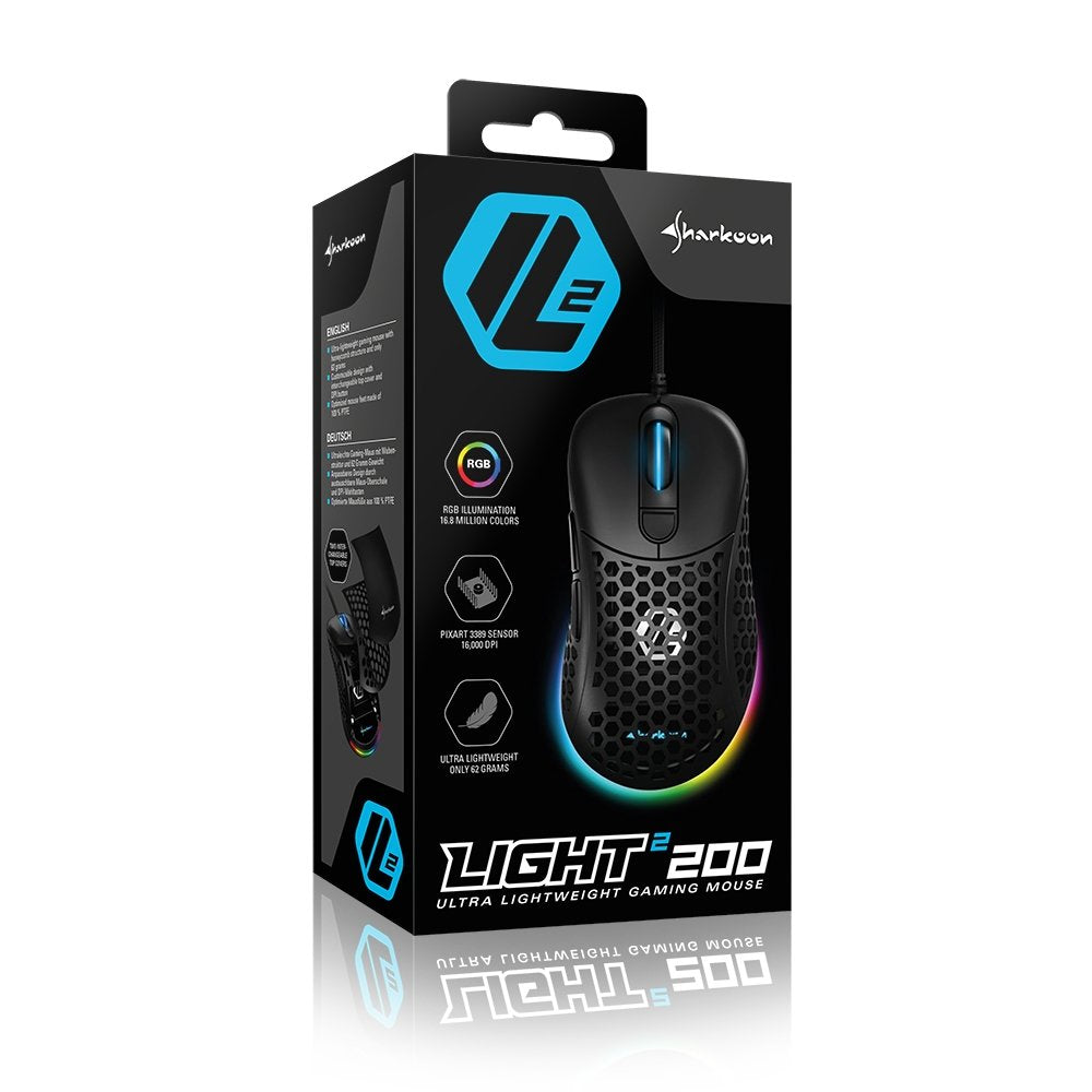 Raton Gaming Sharkoon Light2 200 Rgb Negro