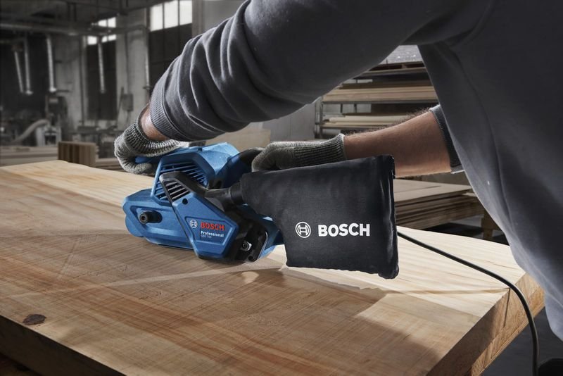 EAN 4053423255171 - Bosch GBS 750 Professional Lijadora de banda Negro, Azul 850 W imagen 7