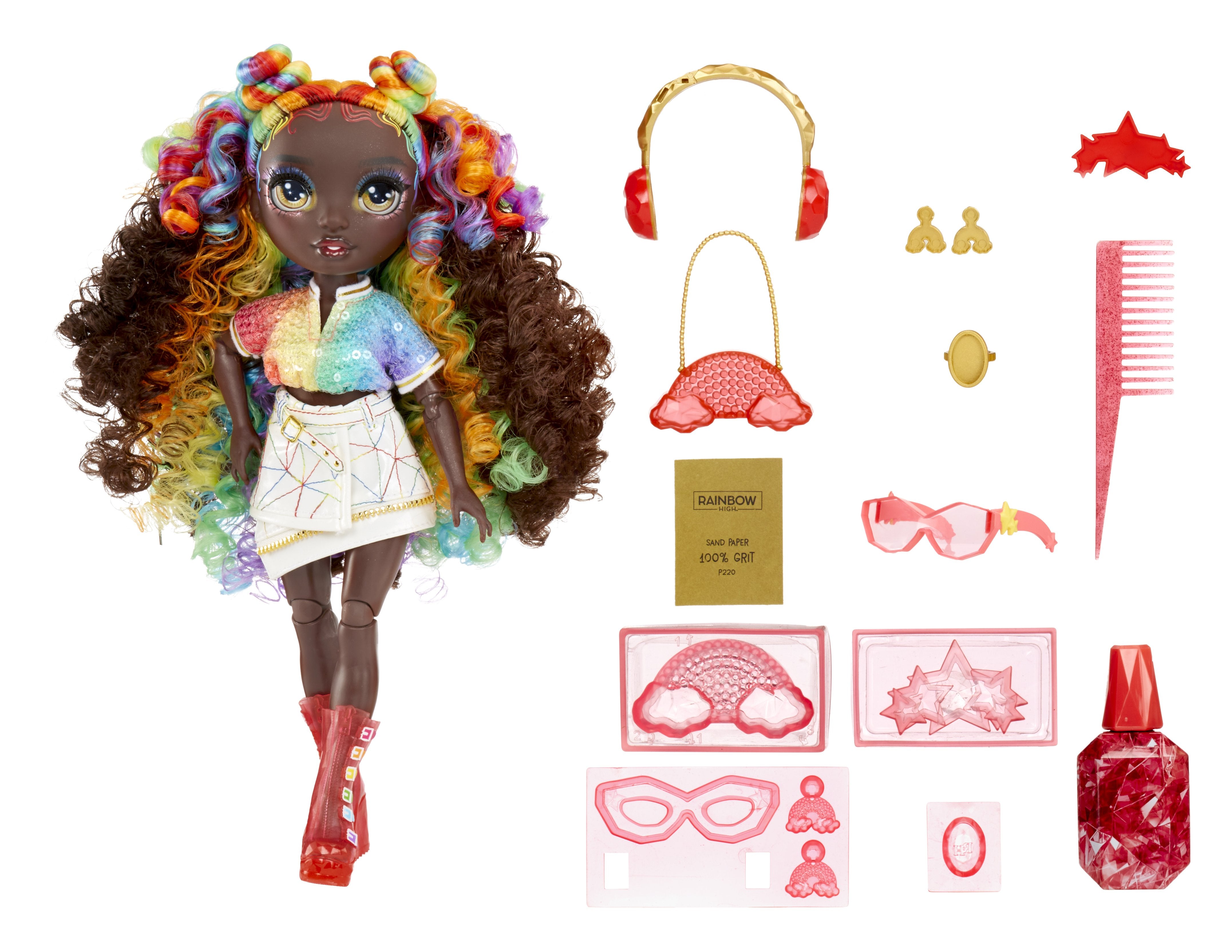 EAN 0035051121381 - Rainbow High Creative Crystals Fashion Doll- Iris Bow imagen 4