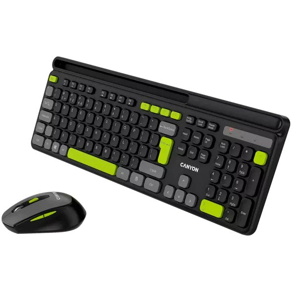 Canyon Hset-W5 En Keyboard+Mouse Aaa+Aa Wireless White