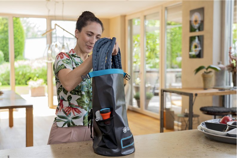 Manguera Textil Gardena Liano Xtreme 1/2", Juego 10m + Adaptador