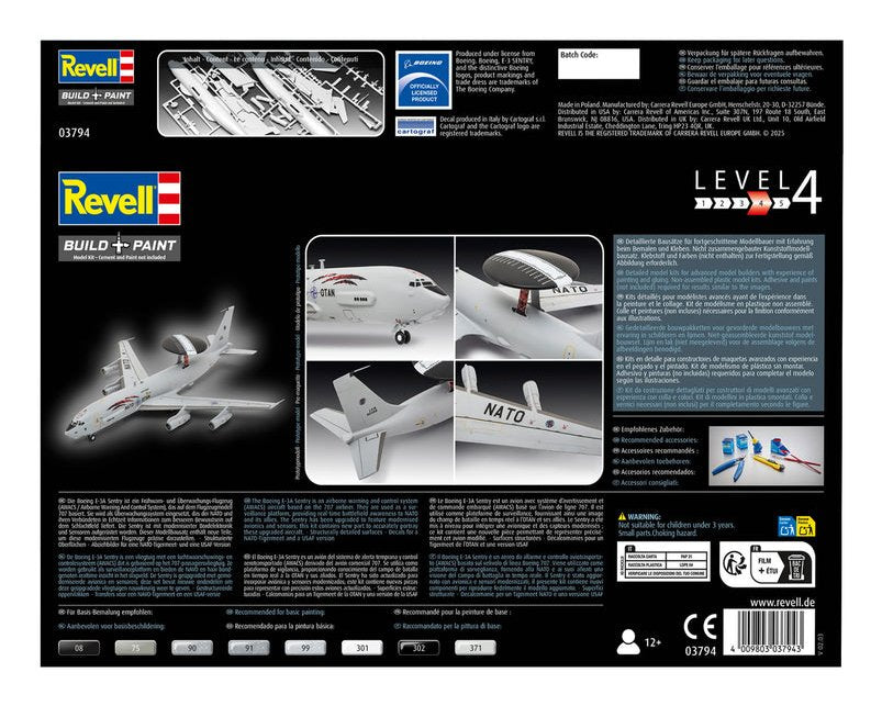 EAN 4009803037943 - Revell Boeing E-3A Sentry Aeronave Kit de montaje 1:144 imagen 5