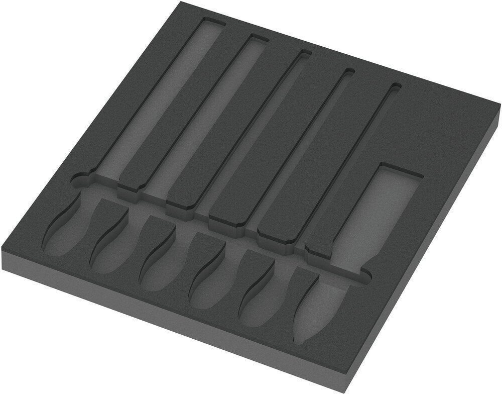 Wera 9883 Inserto De Espuma Para Limas Pferd, Juego 1, Vacío Negro/Gris, Para Carro De Taller Tool Rebel 5137383001