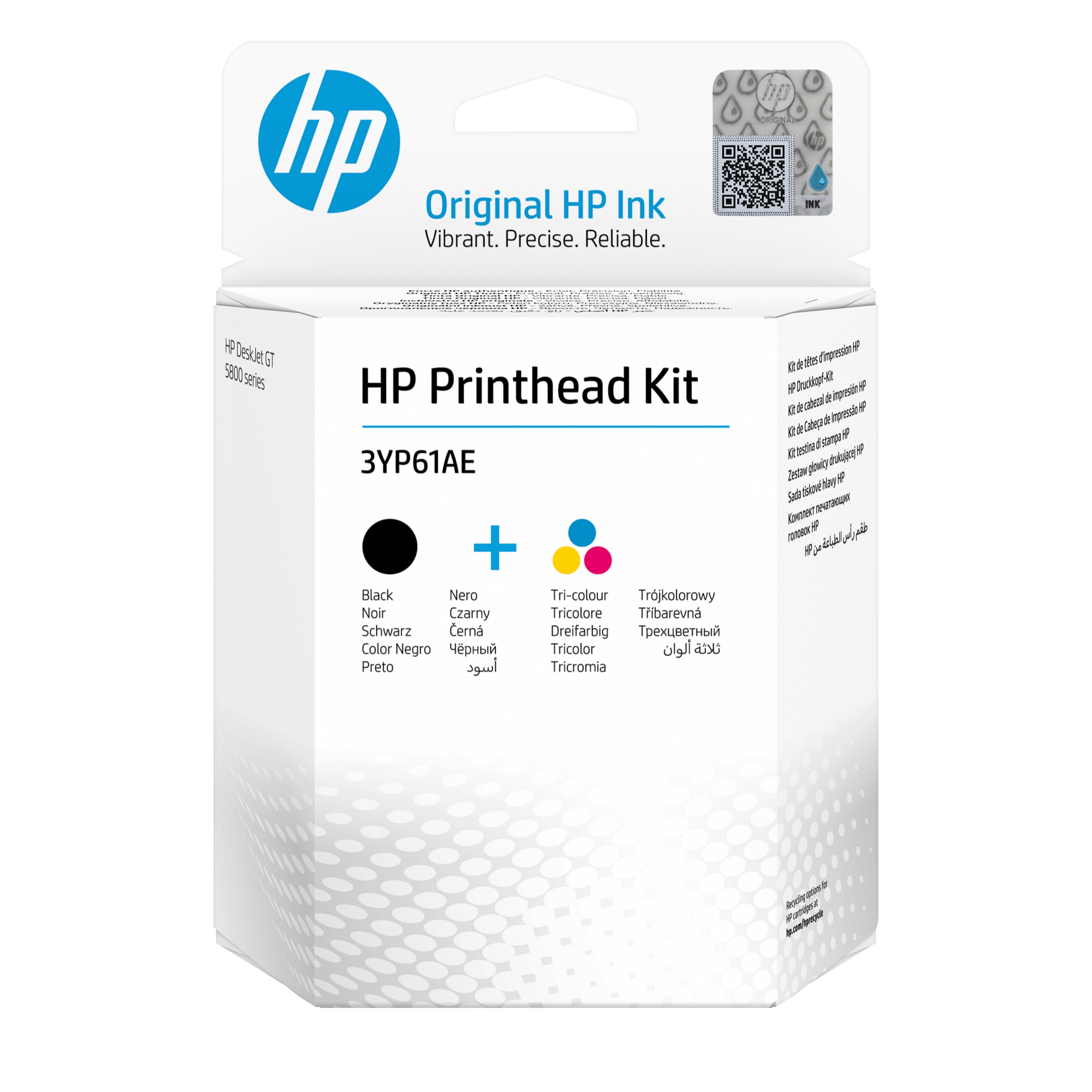 EAN 0193424555116 - HP 3YP61AE Black/Tri-color GT Printhead Kit cartucho de tinta 2 pieza(s) Negro, Cian, Magenta, Amarillo imagen 1
