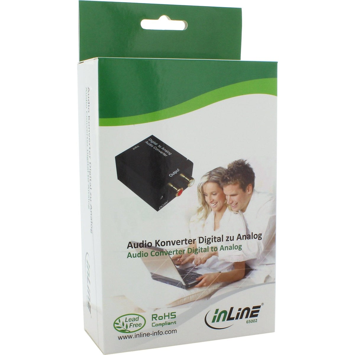 Convertidor De Audio Inline Entrada Digital A Analógica Salida Toslink O Rca Estéreo 2x Rca