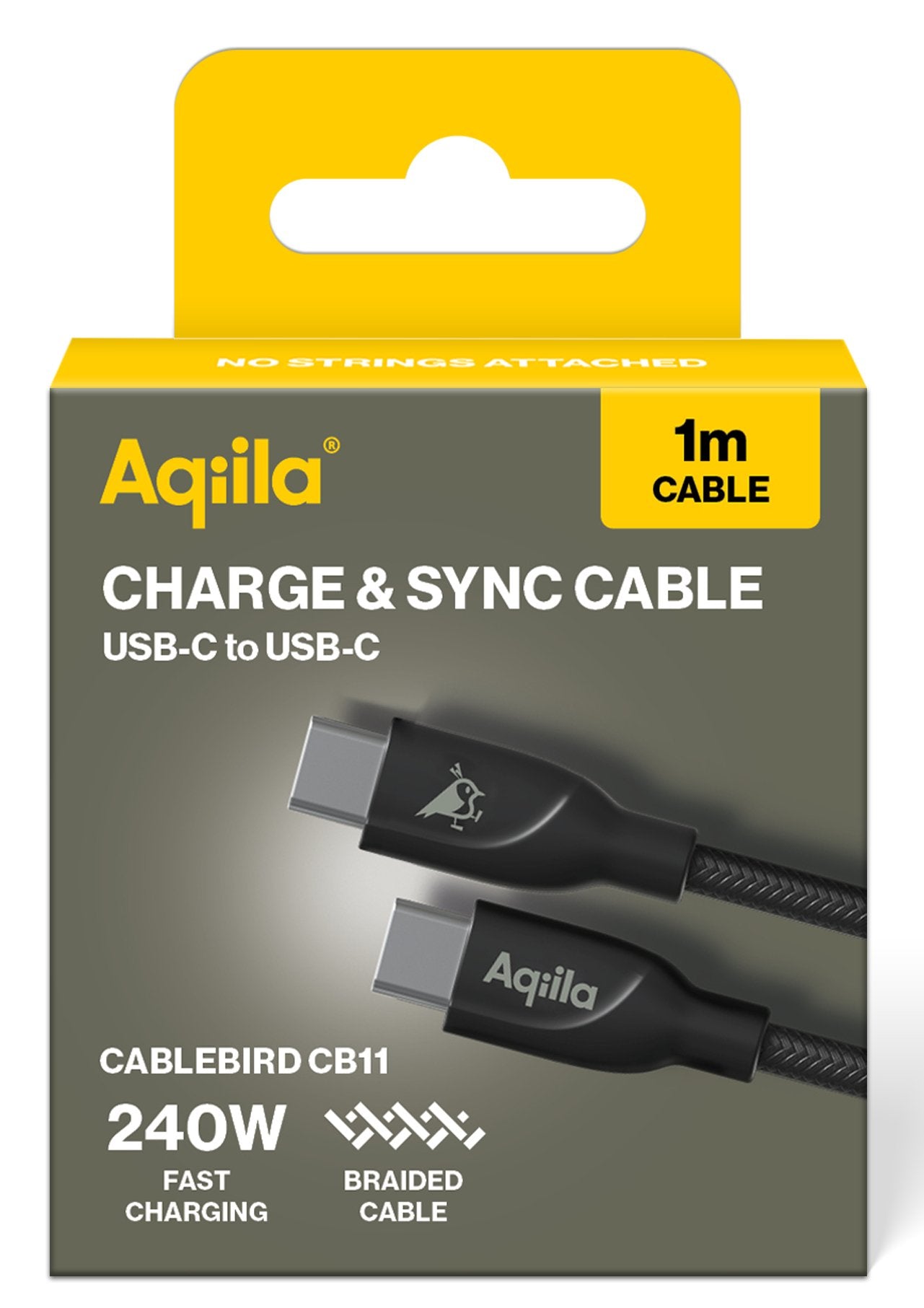 Aqiila Cablebird Cb11 Lade-/Sync Kabel 240w Type C Type C 1m