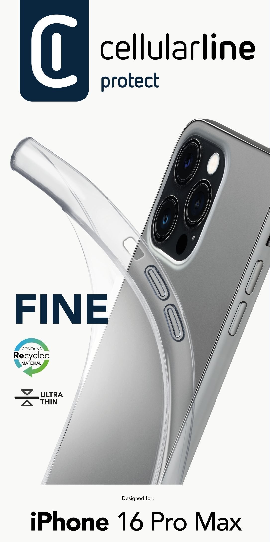 Cellularline Fine Case Iphone 16 Pro Max Clear