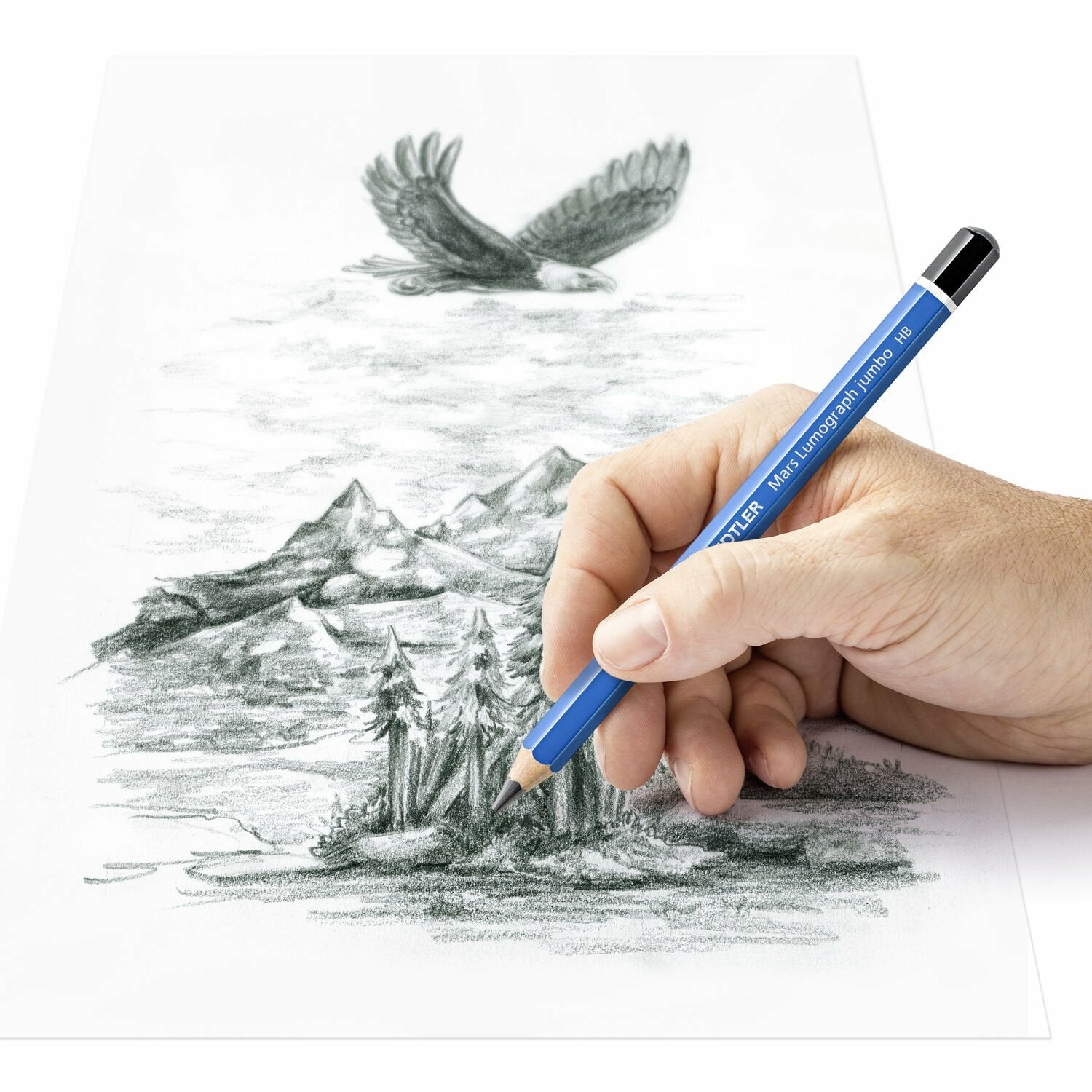 Maedtler Bleimift Mars Lumograph Jumbo 2b Sechskant