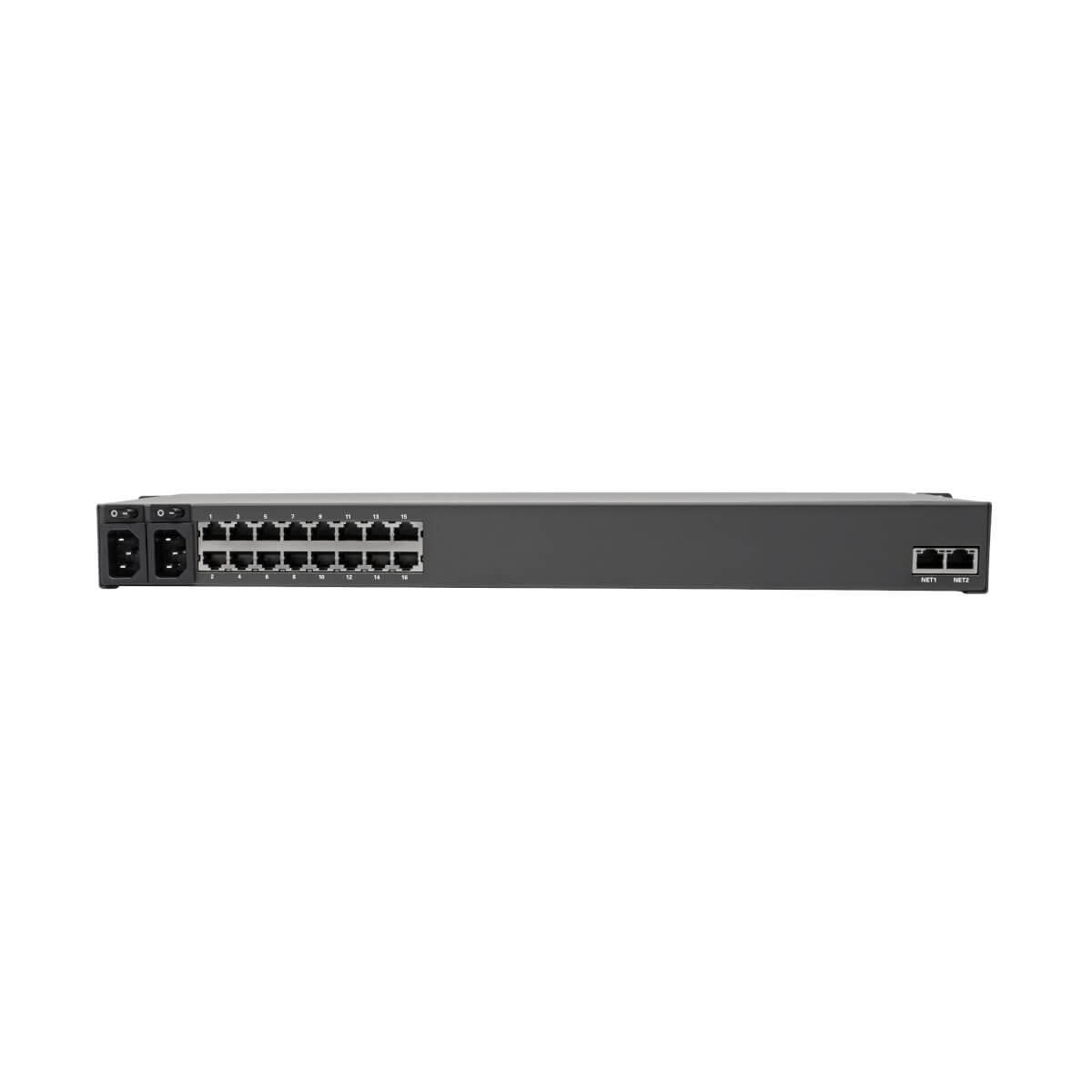 Eaton Tripp Lite Series 16-Port Serial Console Server, Usb Ports (2) - Dual Gbe Nic, 4 Gb Flash, Desktop 1u Rack, Ta - 1gbe, Rs-232 - 1u