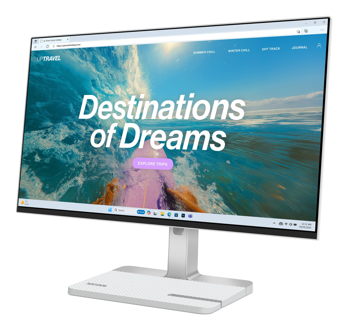 Monitor Lenovo L24d-4c  23.8" 1920 X 1080 Pixeles Full Hd Lcd Gris