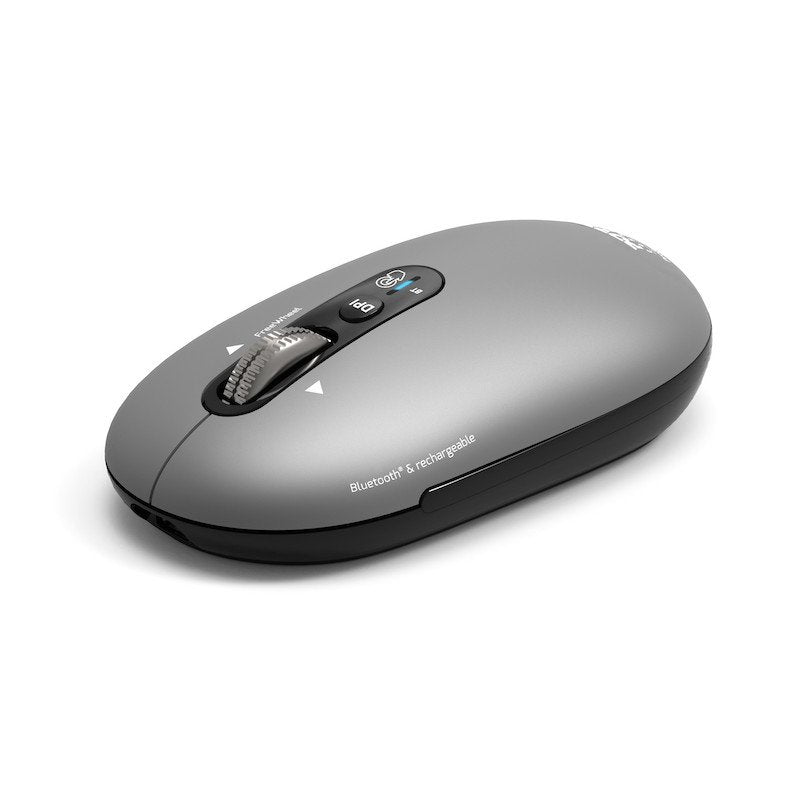 Port Connect Wireless & Bluetooth Rechargeable Pure Mac Mouse, Light Gray