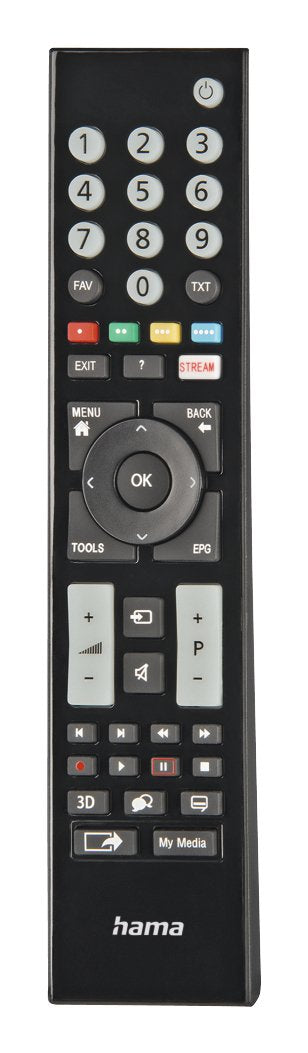Hama Mando A Distancia Para Tv Grundig - Alcance 10m - 48 Botones - Acceso Directo A Plataformas De Streaming -