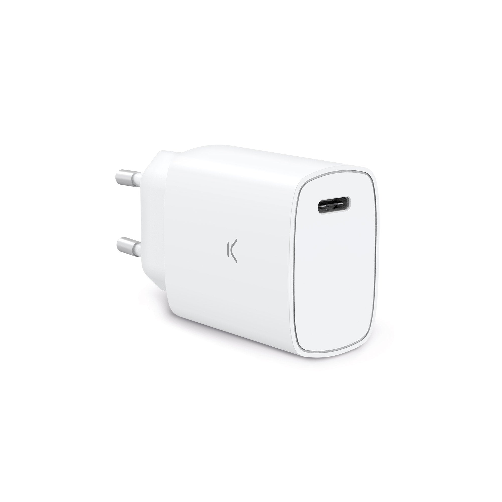 Ksix Cargador Red Eléctrica Blanco Usb-C 20w Carga Rápida