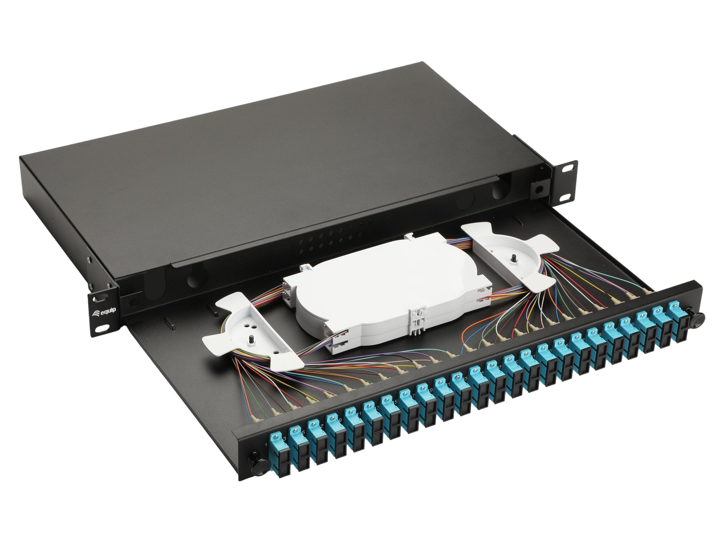 Equip Lwl-Spleisskamen 24-Port Lc-Duplex Om3 1u Komplett Sw