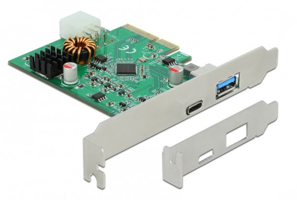 Delock Tarjeta Pci Express X4 -> 1 X Usb Externo Type -C Con Función Pd + 1 X Usb Externo Type- A