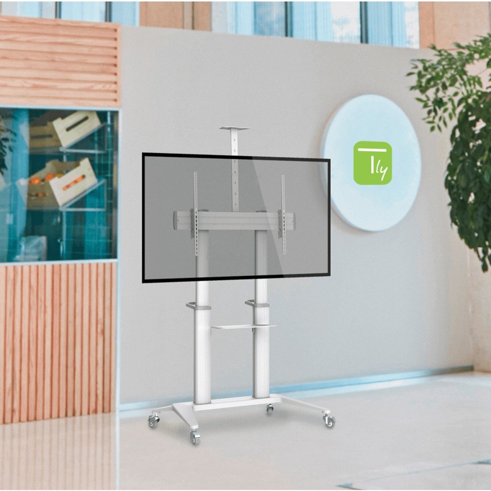 EAN 8059018362183 - Techly ICA-TR49W mueble y soporte para dispositivo multimedia Blanco Panel plano Carro multimedia imagen 8