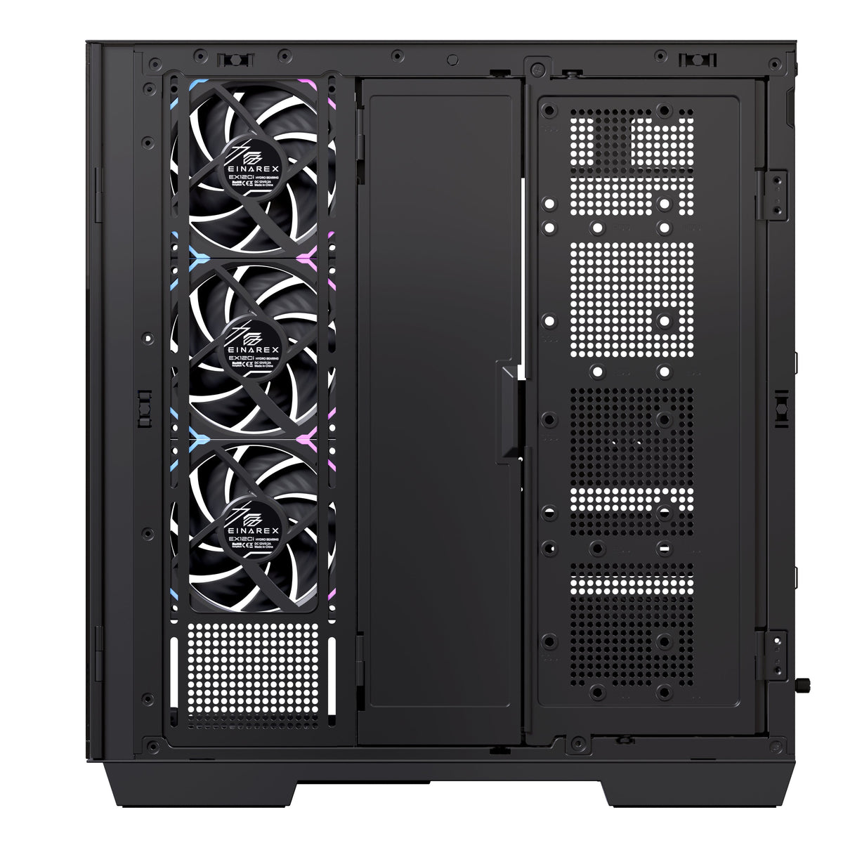 Caja Pc Atx Semitorre Einarex Z1k Rgb C-Templado Negra Excs-Ze-10kr-B