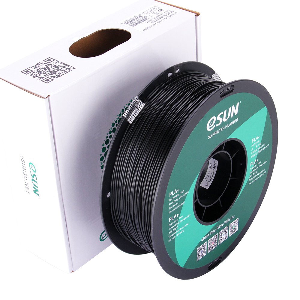 Esun Filamento 3d Pla+ 1.75mm Negro 1kg