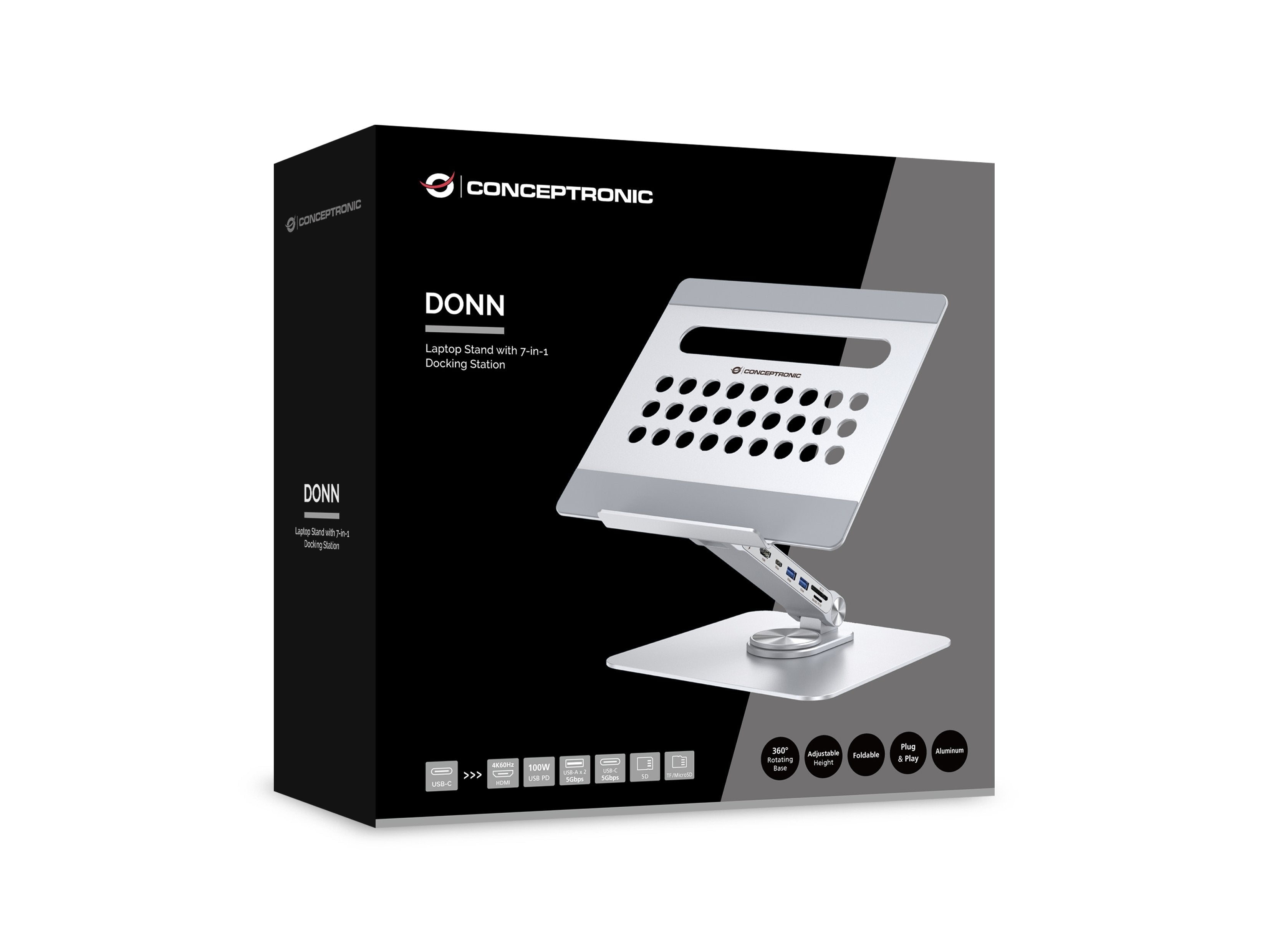 EAN 4015867236789 - Conceptronic DONN27G soporte para ordenador portátil Plata imagen 9