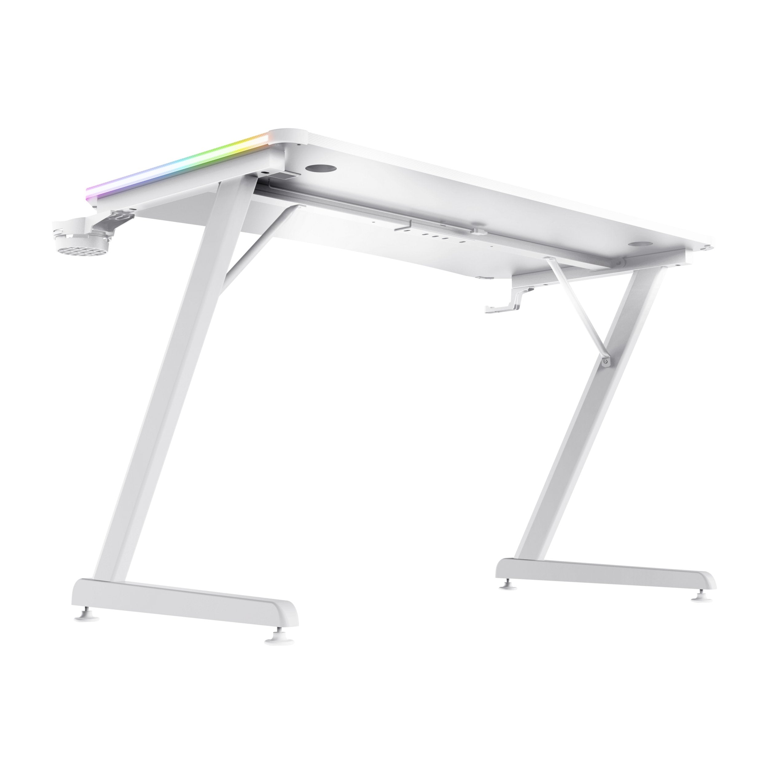 Mesa Gaming Gxt 709w Luminus Blanco Trust Máximo 150kg/ 120 X 60 X 74cm/ Control De Iluminación