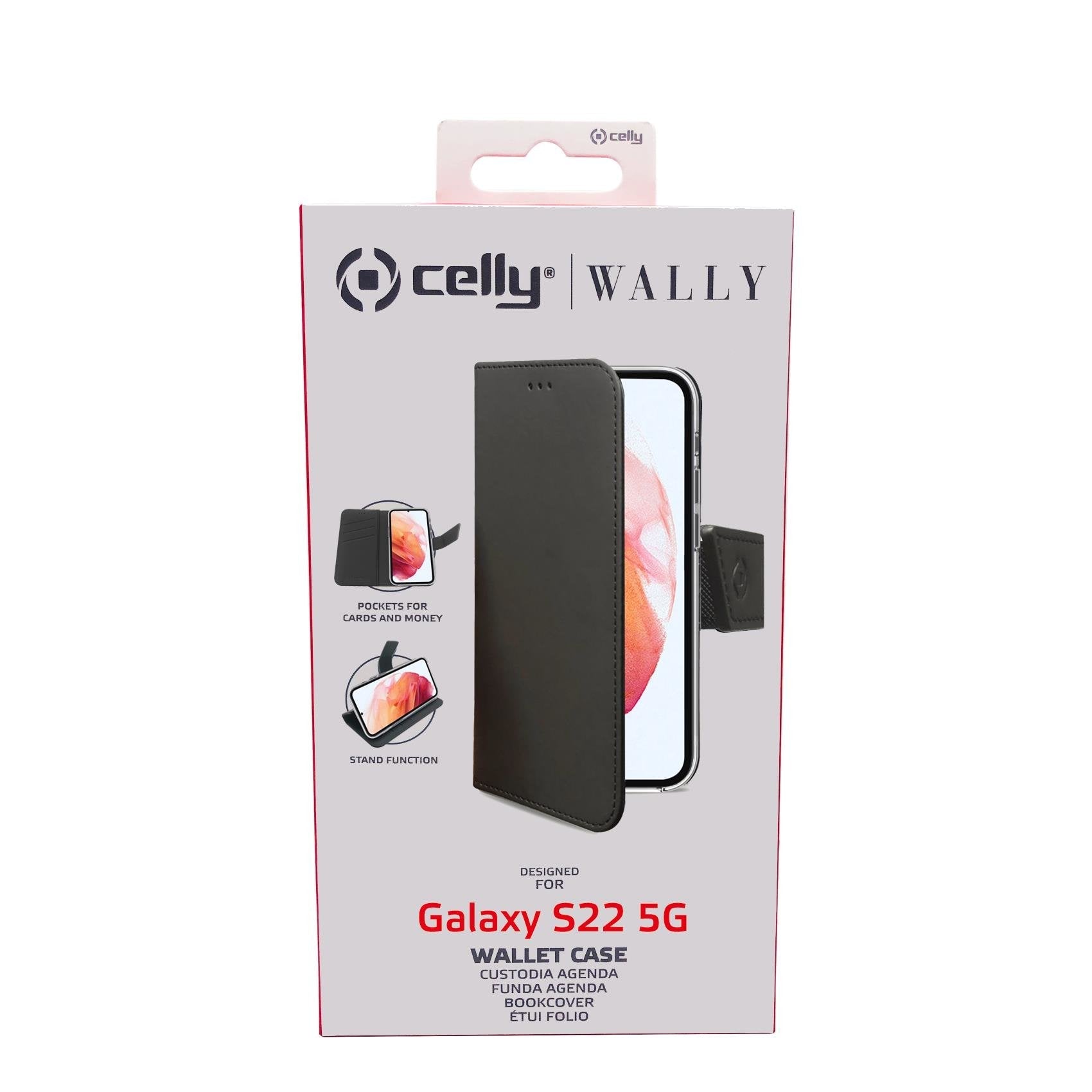 Case Celly Samsung S22 5g Wallet Case Black Wally1010