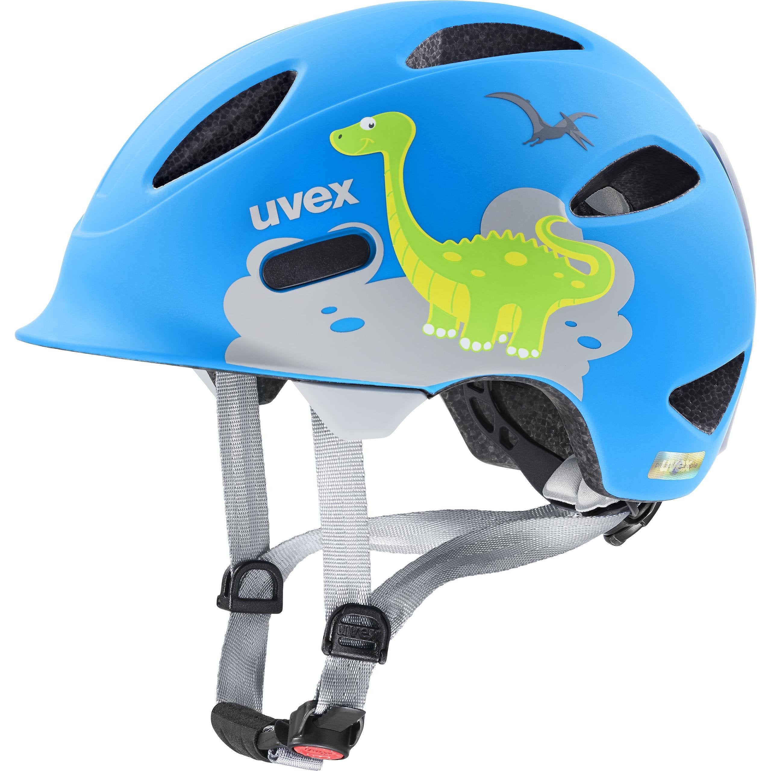 Casco De Ciclismo Infantil Uvex Oyo Style Dino Blue Matt, Talla 50-54